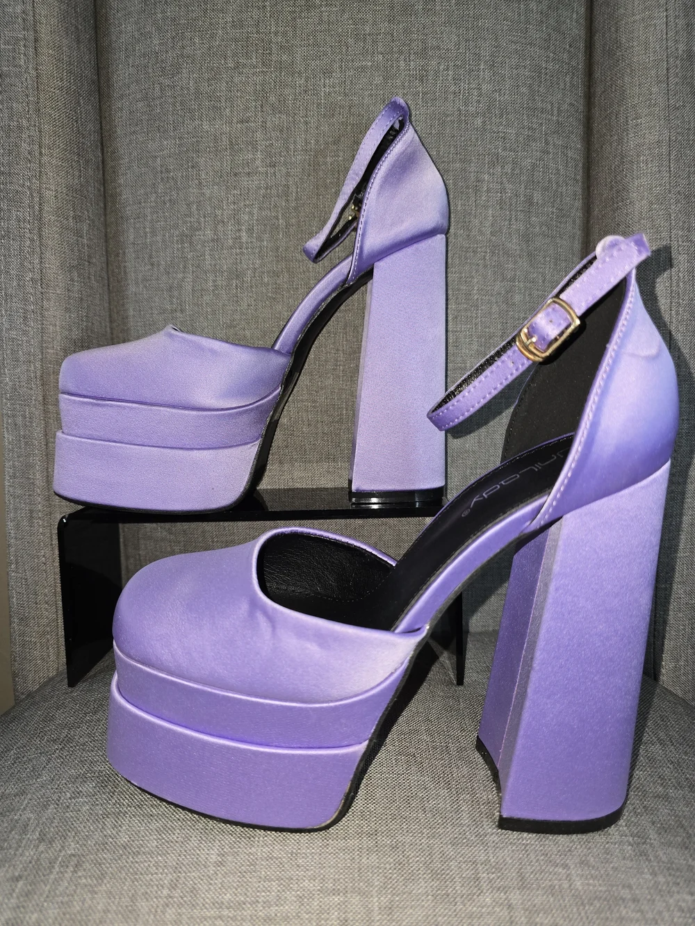 Unilady “Ava” Lilac Platform Mary Jane Chunky Heels – Size 6.5 – New in Box